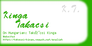 kinga takacsi business card